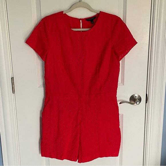 Banana Republic Red Glow Short Sleeve Eyelet Romper - 35711 - Picture 2 of 16